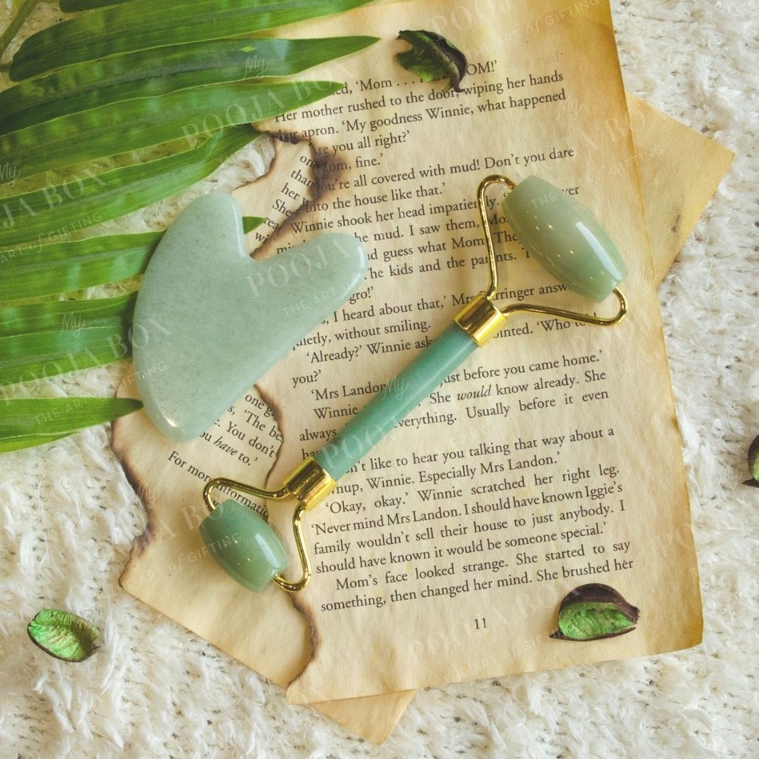 Green Jade Roller & Gua Sha Facial Combo