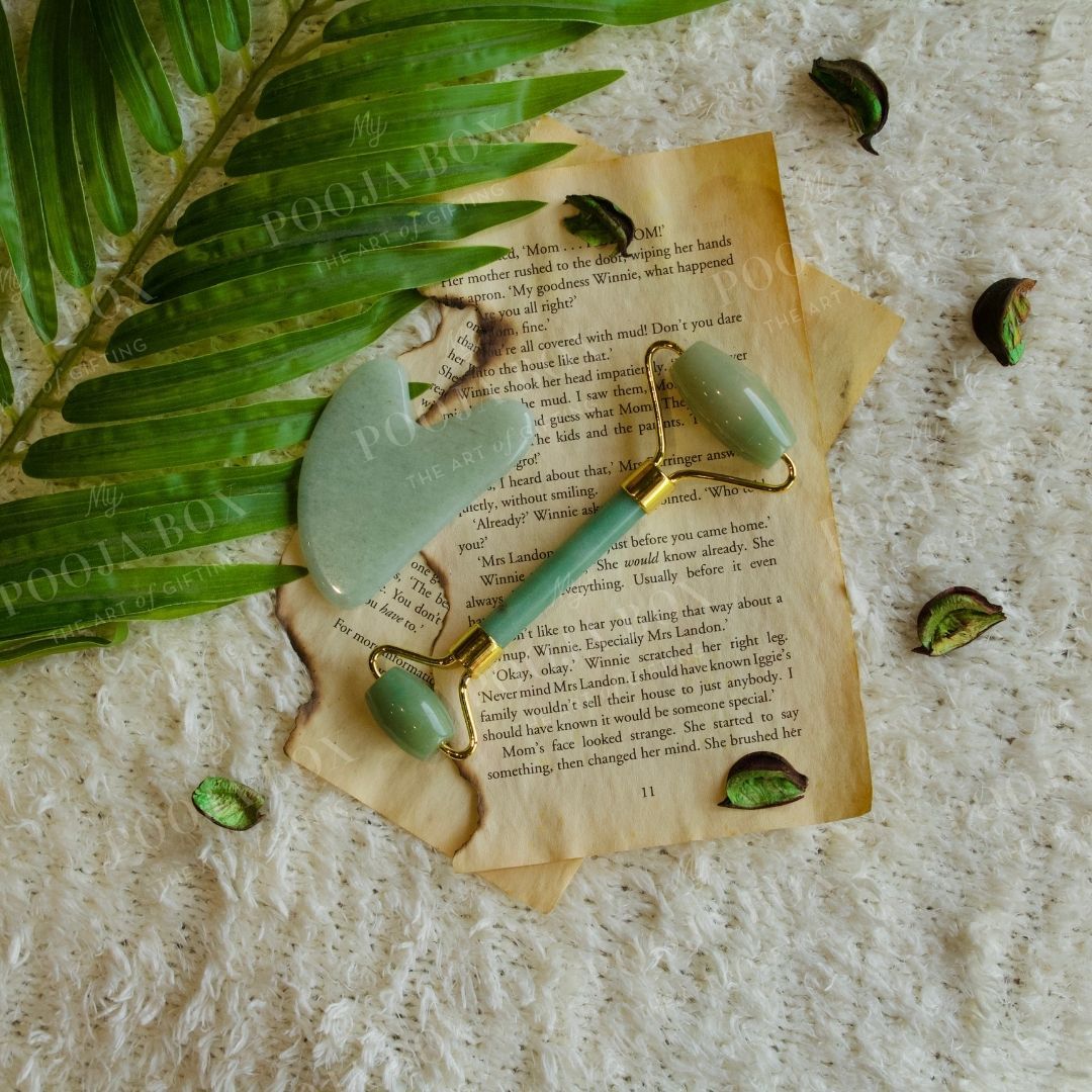 Green Jade Roller & Gua Sha Facial Combo