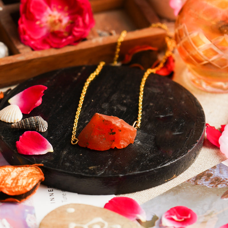 Carnelian Natural Crystal Necklace