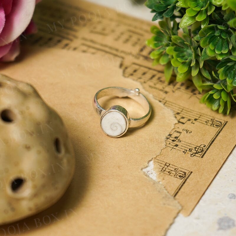 Gomti Chakra Silver Adjustable Ring