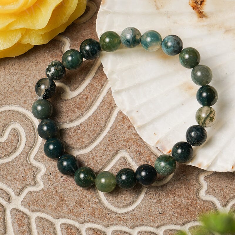 Moss Agate Healing Crystal Bracelet