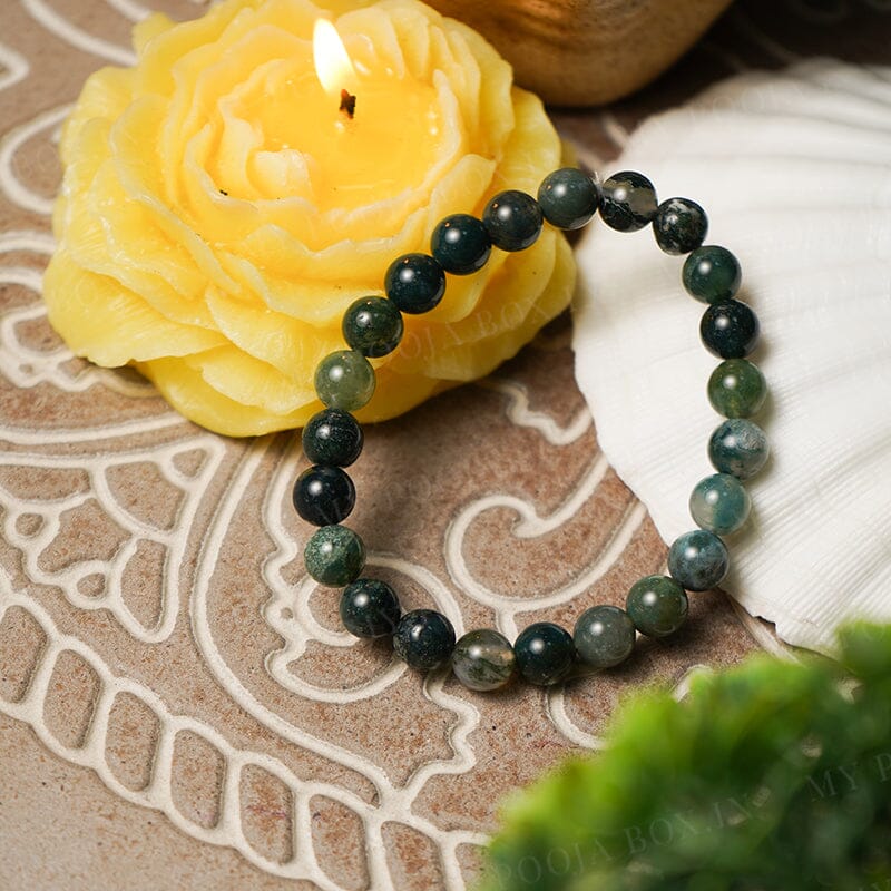 Moss Agate Healing Crystal Bracelet