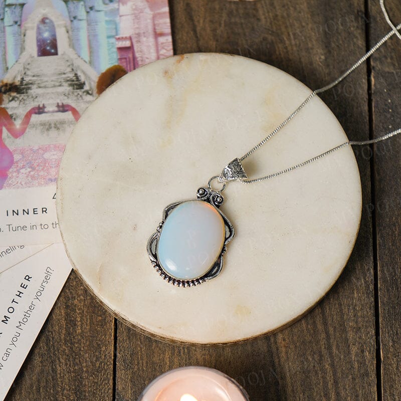 Natural Opal Pendant Necklace