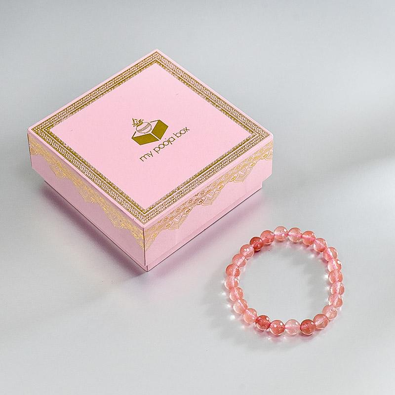 Strawberry Quartz Bracelet for Anxiety Relief