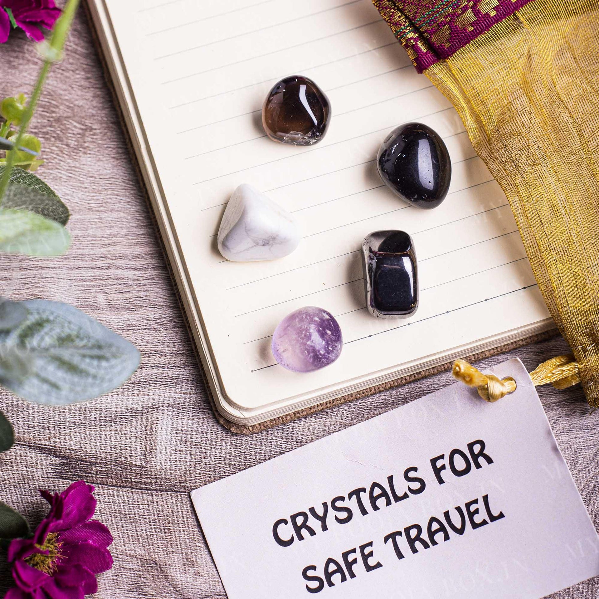 Safe Travel Crystal Healing Tumble Stone Set