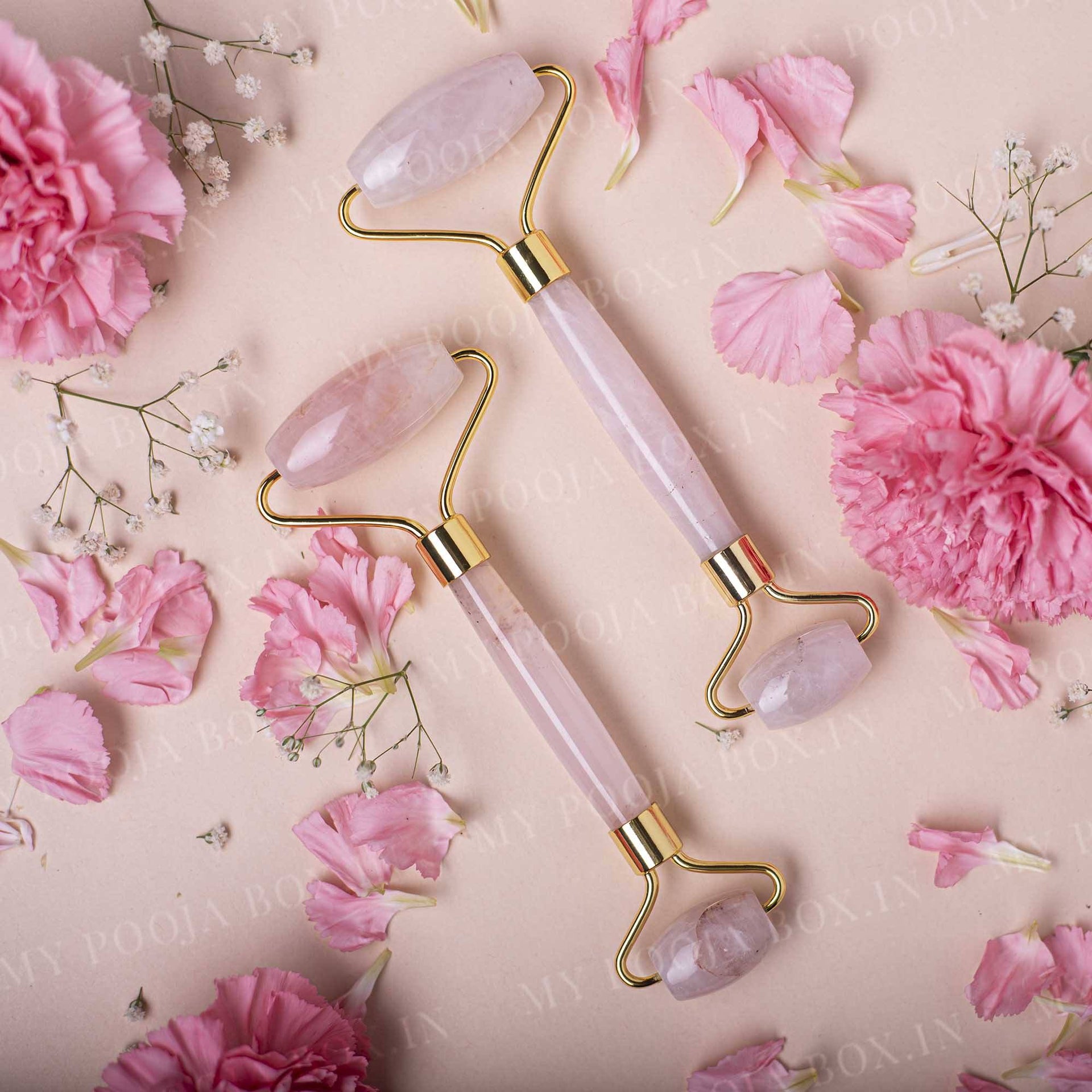 Rose Quartz Facial Massage Roller