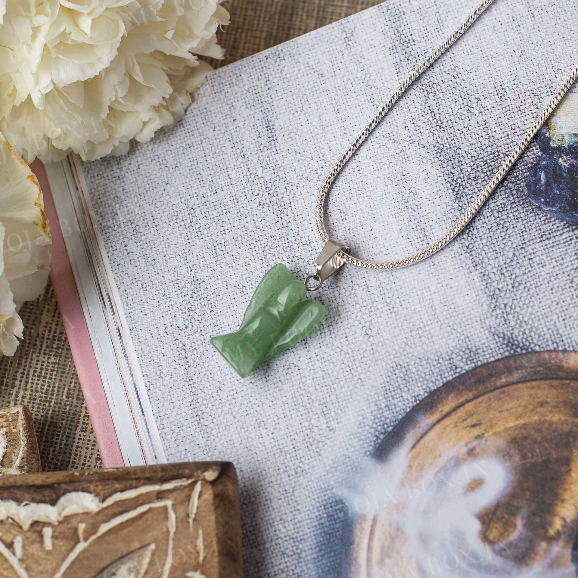 Green Aventurine Angel Pendant