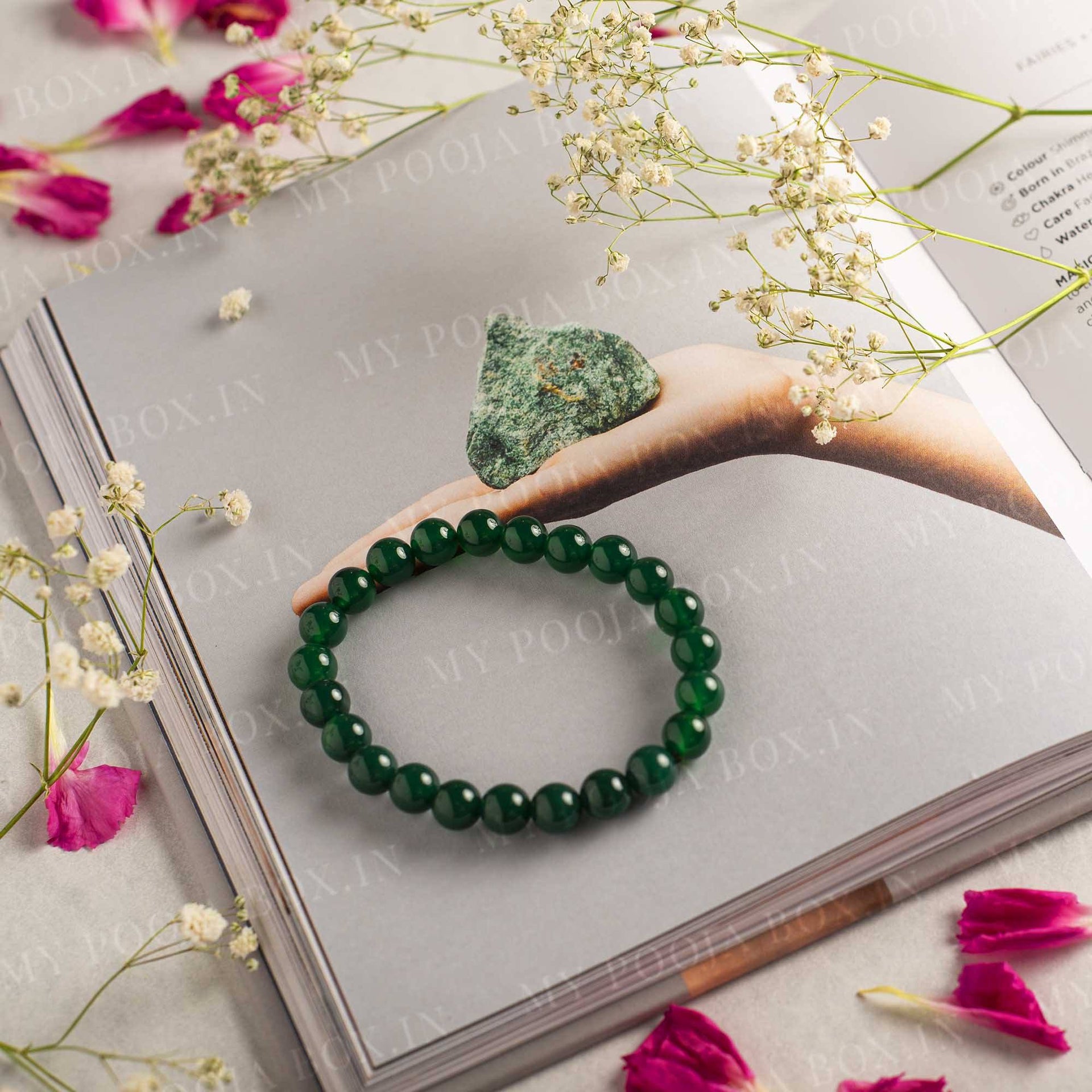 Green Aventurine Dark Bracelet (Good Luck Stone)