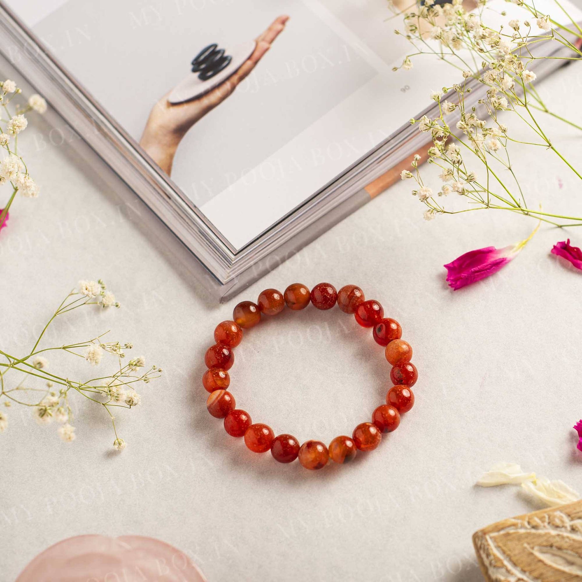 Carnelian Crystal Healing Bracelet for Stability