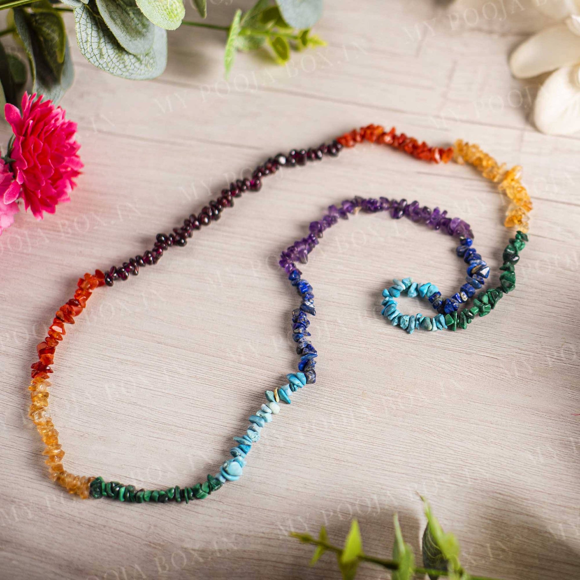 7 Chakra Crystal Healing Natural Stone Mala