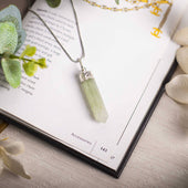 Green Aventurine Pencil Pendant Necklace for Confidence