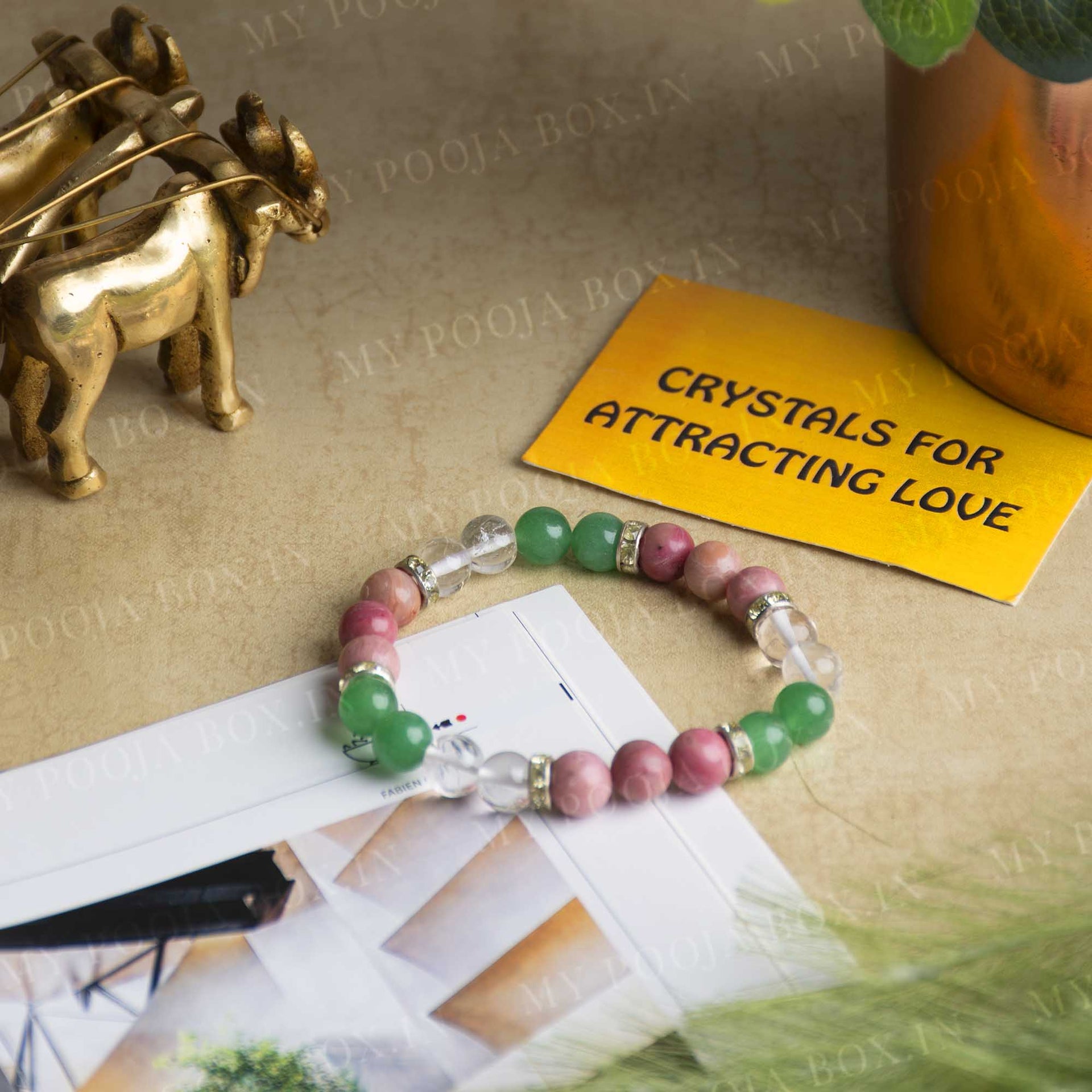 Attractive Love Natural Crystal Healing Bracelet