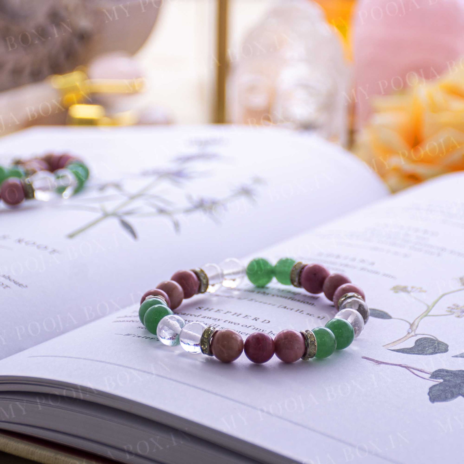 Attractive Love Natural Crystal Healing Bracelet