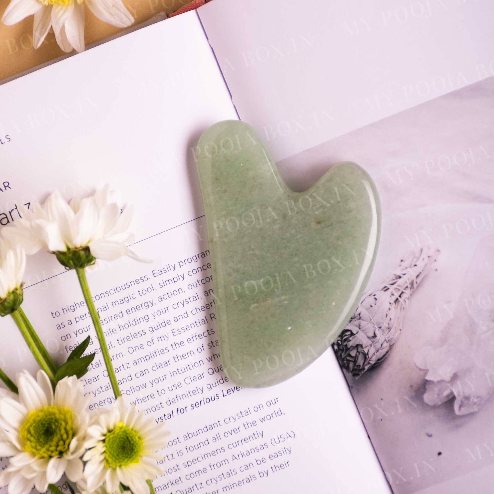 Natural Green Jade Gua Sha Facial Tool