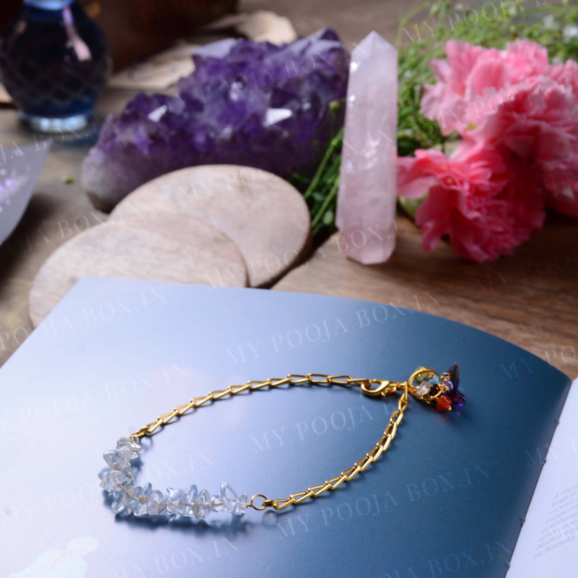 Clear Quartz Crystal Bracelet For Boost Immunity