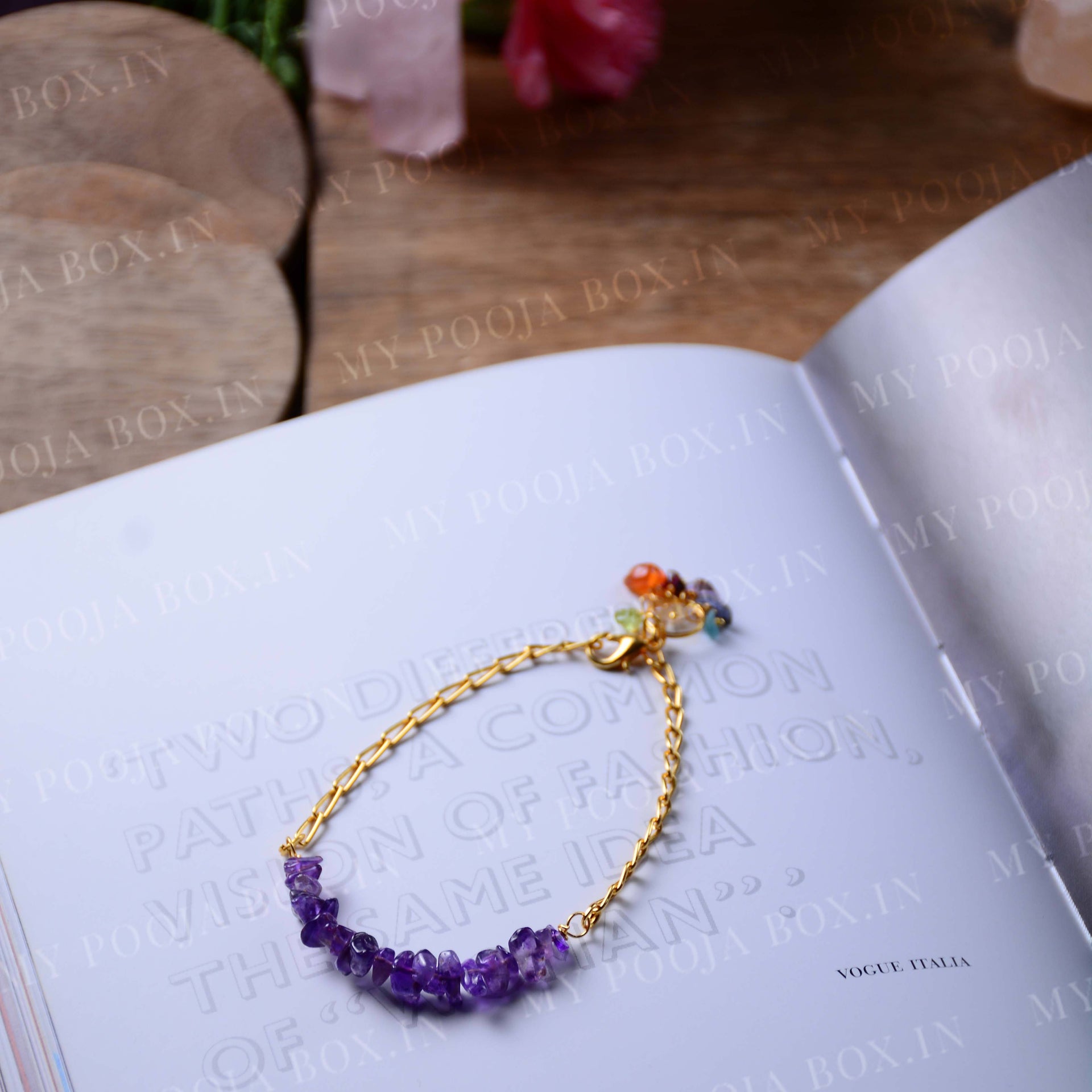 Crystal Amethyst Relieving Stress Bracelet