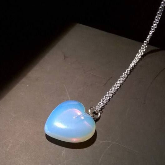 Opal Heart Pendant