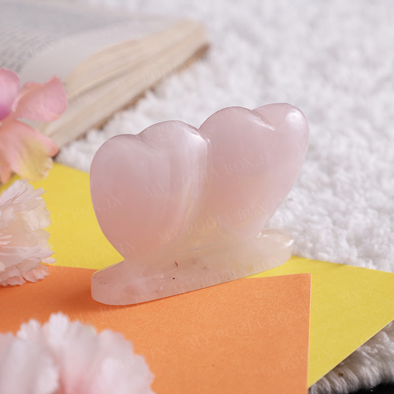 Rose Quartz Sweet Heart Showpiece