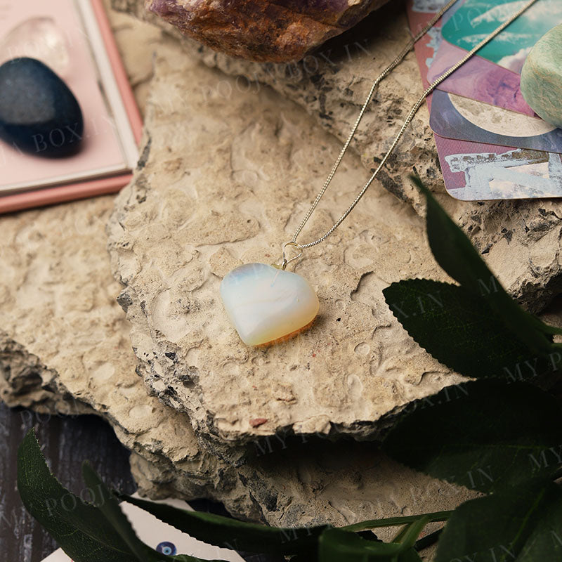 Opal Heart Pendant