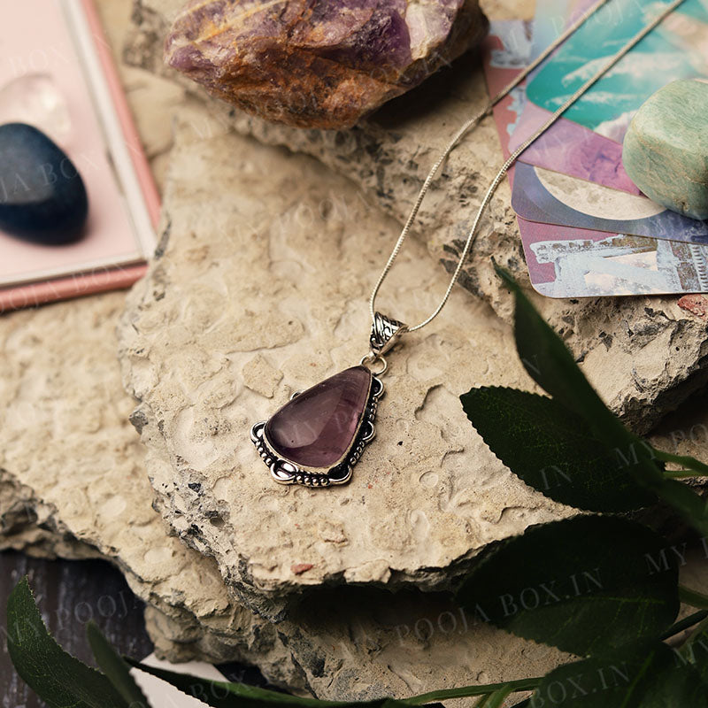 Natural Amethyst Pendant Necklace