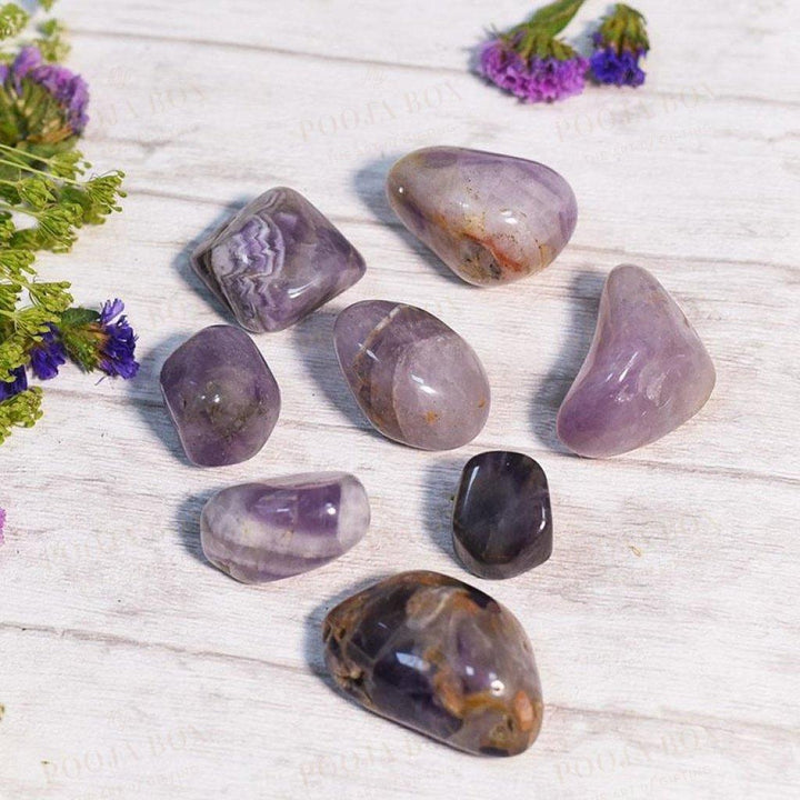 Amethyst Crystal Healing Tumble Stone Setstone Of Protection Reiki