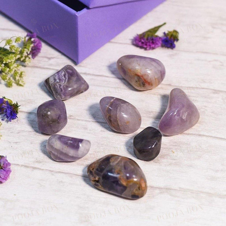 Amethyst Crystal Healing Tumble Stone Setstone Of Protection Reiki