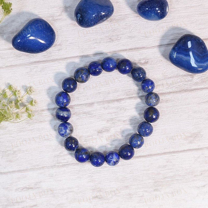 Lapis Lazuli Crystal Healing Braceletwisdom & Truth Reiki Bracelet