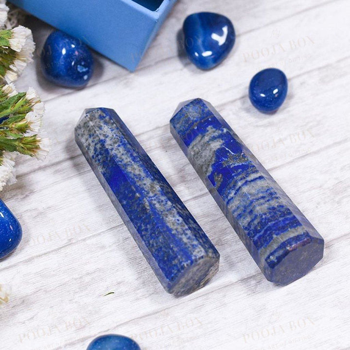 Lapis Lazuli Tower/pencil (Set Of 2)Self Confidence Reiki Towers
