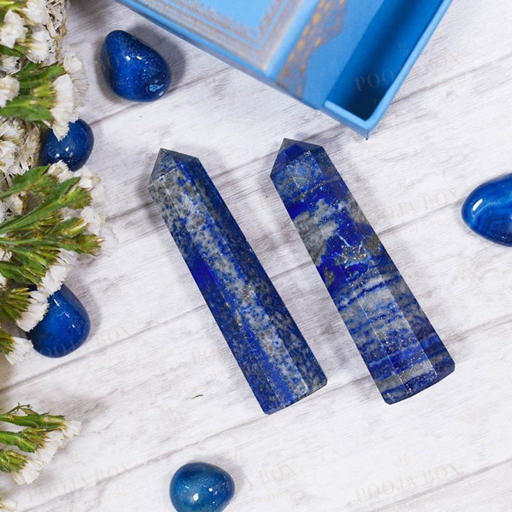Lapis Lazuli Tower/pencil (Set Of 2)Self Confidence Reiki Towers