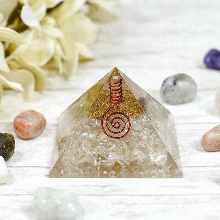 Natural Clear Quart Pyramid Reiki