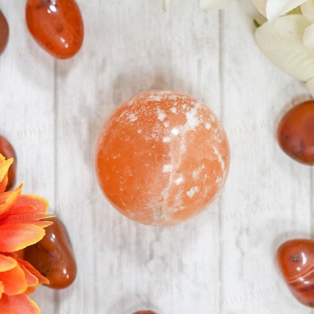 Orange Selenite Natural Ball Reiki Balls