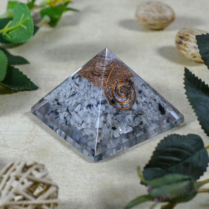 Rainbow Moonstone Pyramid Reiki