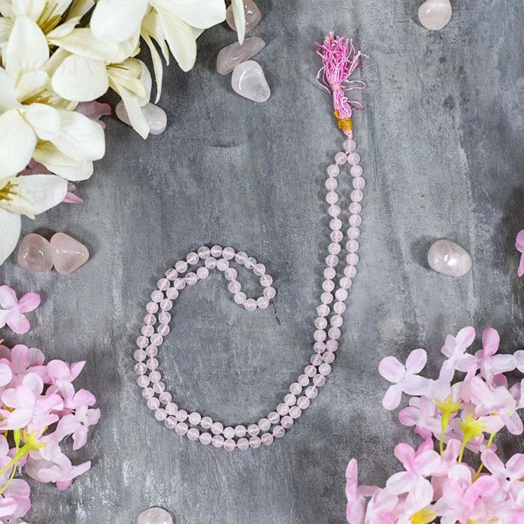 Rose Quartz 6Mm Crystal Healing Beaded Mala | Stone Of Love Reiki