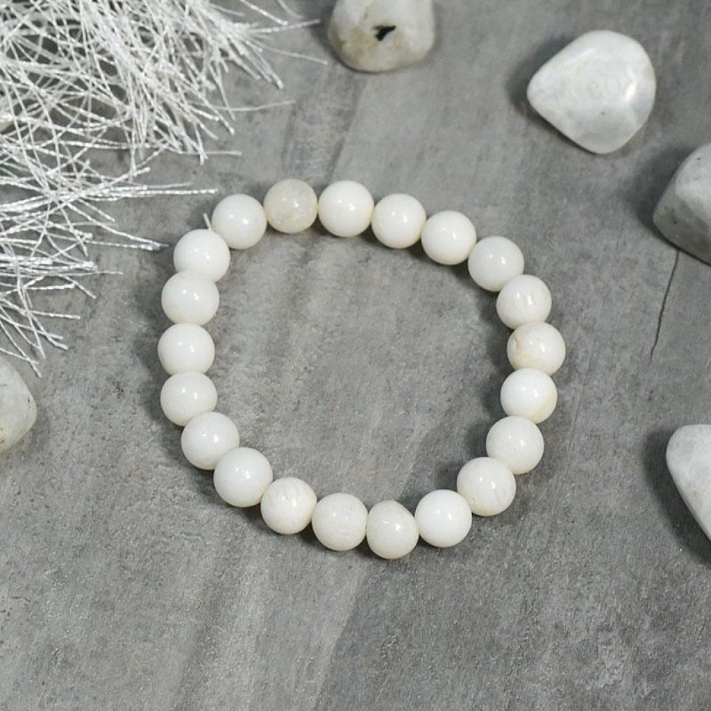 White Agate Braceletstone Of Balance Reiki Bracelet