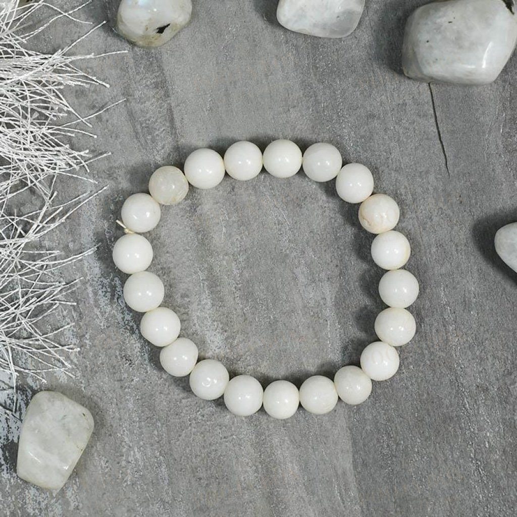 White Agate Braceletstone Of Balance Reiki Bracelet