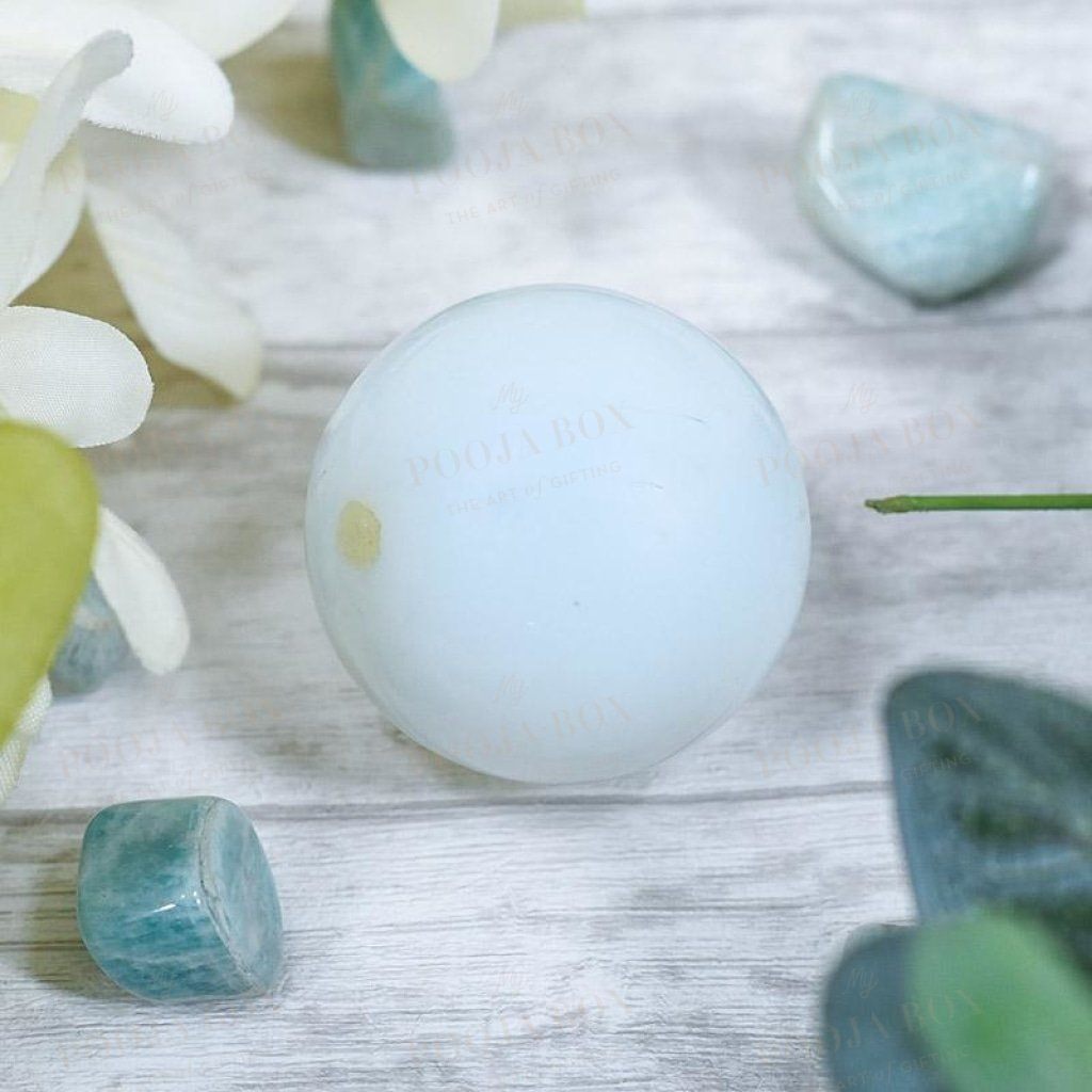 White Agate Natural Ball Reiki Balls